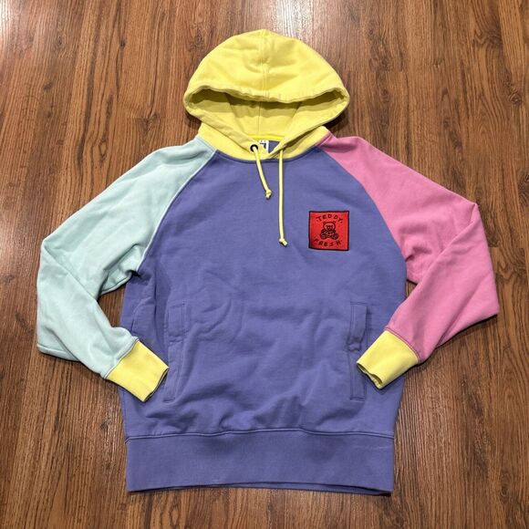 Looney Tunes Other - Teddy Fresh Hoodie XS Sweatshirt Embroidered Y2K Mens Womens Purple Pink Yellow